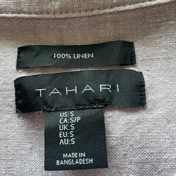 Tahari 100% Linen Dress - Picture 3 of 4